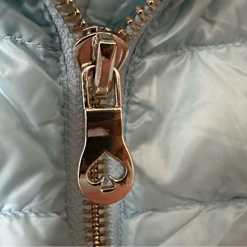 Kate Spade Packable Down Jacket Frosty Sky Blue - Picture 5 of 14